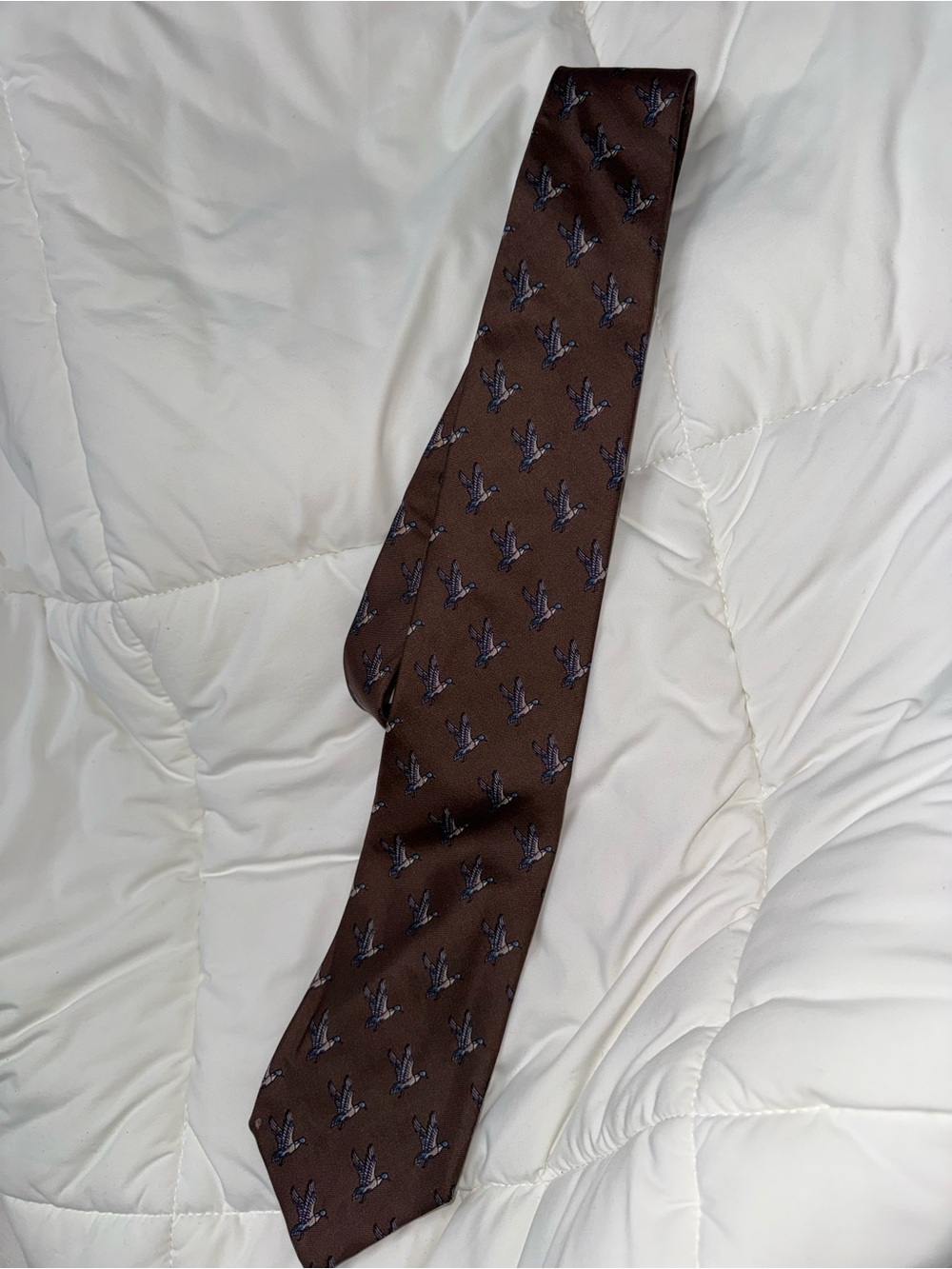 The Wilger Co Men's Brown Patterned Silk Tie - Brand Unknown